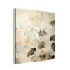 Bloemen - Japandi - Wabi sabi aluminium wit klein -3d