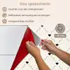 Hart - Dotline - Wit - Zwart keuken achterwand spatscherm klein 900 -spatscherm_NL
