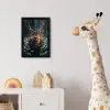 Hert - Kerst - Winter - Sneeuw - Kerstkrans fotolijst zwart zonder passe partout klein -usfeer4_kinderkamer