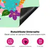 Thee - Illustratie - Kopjes - Bloemen Inductie beschermer vinyl 3mm middel -zzzzzzz-lf-onderkant