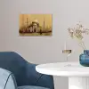 Goud - Abstracte penseelstreken - Koepels poster papier klein -sfeer3