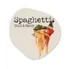 Spaghetti - tomatensaus - Parmezaanse kaas Wandcirkel Organisch Forex 3mm klein -3d
