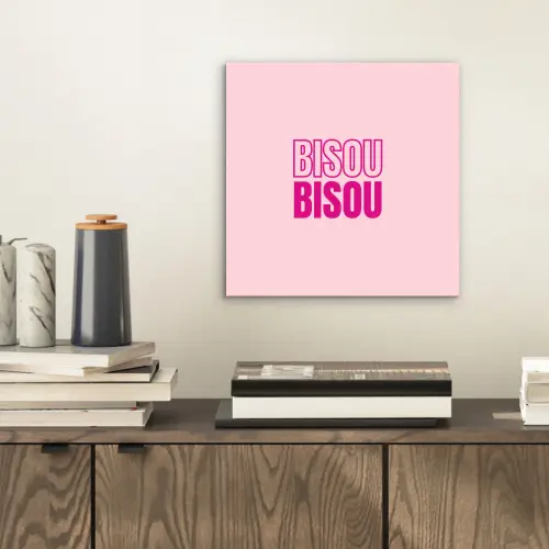 Bisou - Roze - Minimalistisch aluminium wit klein -sfeer1