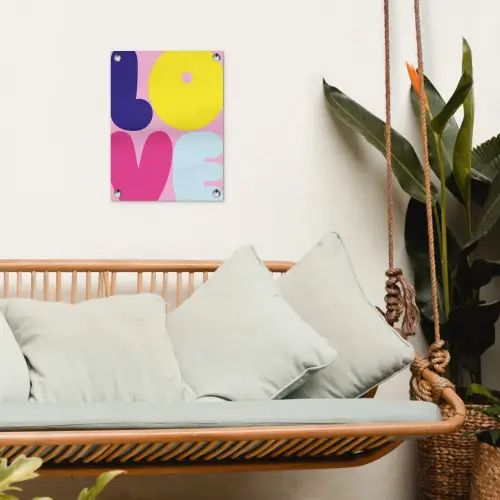Love - Valentijn - Kleurrijk tuinposter los doek klein -sfeer7