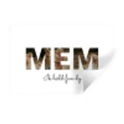 Mem - Lettercollage Muursticker klein -3d