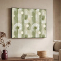 Artistiek - Modern - Groen Textielframe zwart klein 947 -sfeer3