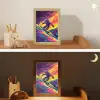 Snowboarden - Sneeuw - Kleurrijk Light Box met kabel klein -sfeer3_kind