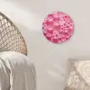 Roze - Schuim - Bubbels Wandcirkel kunststof plaat 5mm dik klein -sfeer5