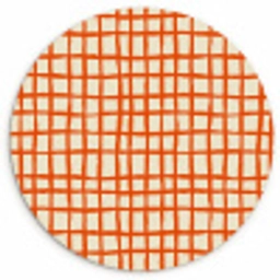 Patroon - Lijnen - Oranje Wandcirkel kunststof plaat 5mm dik klein 188 -3d