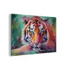 Tijger - Olieverf - Dieren - Kunst aluminium wit klein -3d