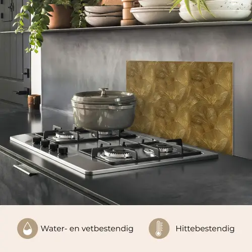Organisch - Lijnen - Goud keuken achterwand spatscherm klein 900 -usp_NL