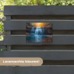 Herfstwaterval in het Bos tuinposter los doek klein -sfeer3