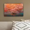 Zee - Boot - Wolken - Oranje canvas 2cm klein -sfeer3