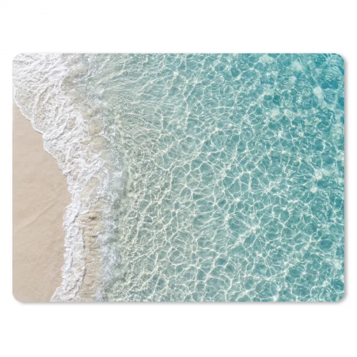 Kust - Zand - Blauw muismat rubber klein -3d