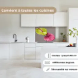 Planten - Anthurium - Groen - Roze keuken achterwand 2 middel -sfeer4_FR