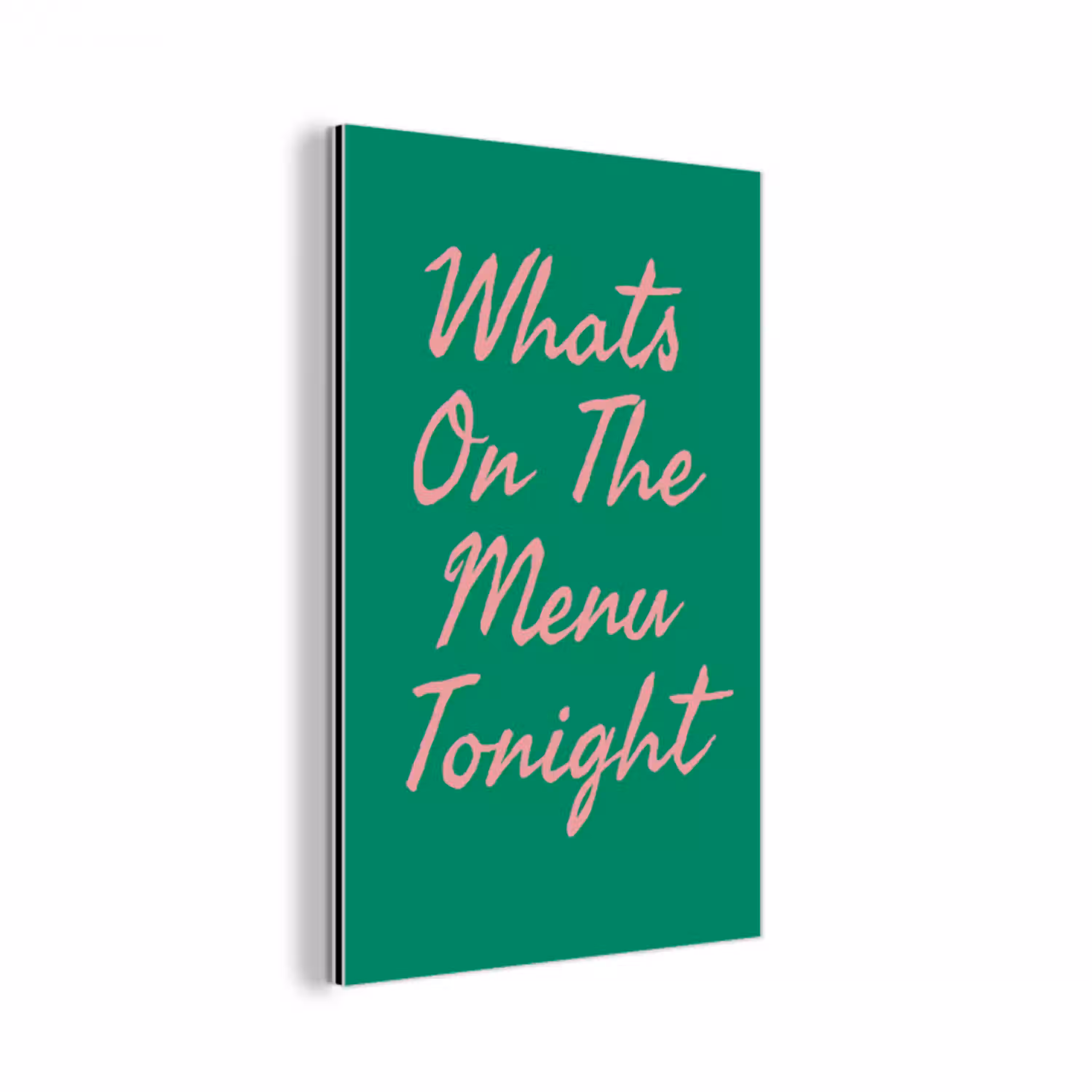 Menu - Quote - Roze aluminium wit klein -3d