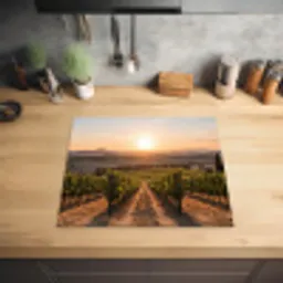Wijngaard - Zonsondergang - Landschap Inductie beschermer vinyl 3mm middel -sfeer5