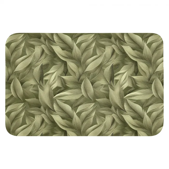 Bladeren - Modern - Groen WCmat klein 1009 -3d