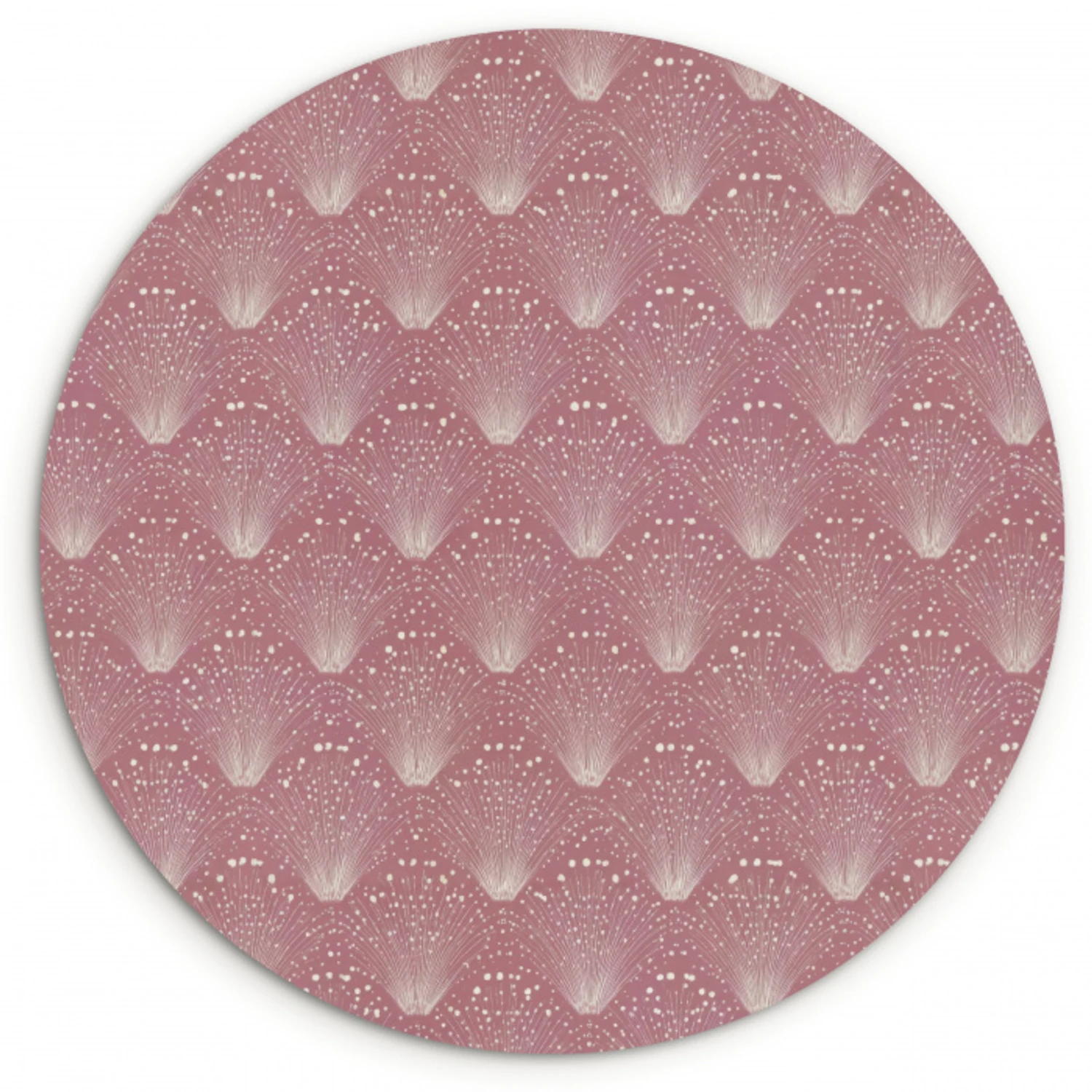 Trendy - Patroon - Roze Wandcirkel kunststof plaat 5mm dik klein 188 -3d