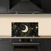 Maan - Quote - Bloemen - Sterren keuken achterwand spatscherm klein -sfeer1