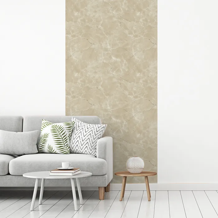 Lichtbeige - Marmer - Diffusie adering fotobehang vinyl groot 64 -woonkamer