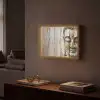 Boeddha - Houtlook - Modern - Industrieel Light Box met batterij (Wandlamp) middel -sfeer1