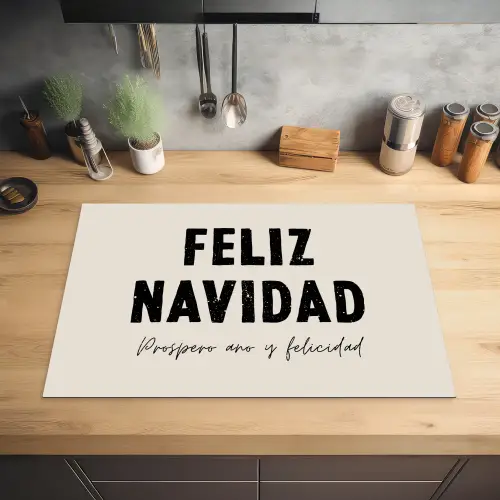 Kerst - Quotes - Feliz navidad - Kerstmis - Feestdagen Inductie beschermer vinyl 3mm klein -sfeer5