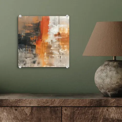 Moderne kunst - Abstract - Goud - Grijs plexiglas 5mm klein -sfeer3