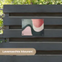 Abstract - Golven - Sierlijk - Roze tuinposter los doek klein -sfeer3
