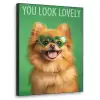 Hond - Zonnebril - Valentijn - Love Textielframe - compleet frame klein -3d
