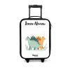 Dinos - Dieren - Sterren Kinderkoffer - Zwart klein -3d