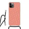 Boho - Print - Roze - Wit - Ogen Hoesje iPhone 12 Pro met koord klein -3d