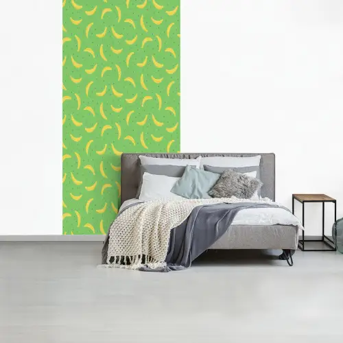 Groen - Geel - Bananen fotobehang vinyl groot 64 -slaapkamer