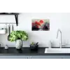 Rode zon - Rivier - brug - Bomen Muursticker klein -keuken