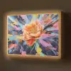 Bloemexplosie - Felle spatten - Dynamisch Light Box met batterij (Wandlamp) middel -z3d_website