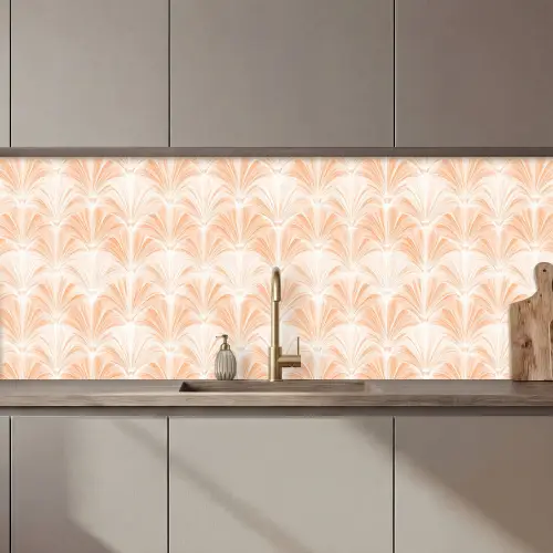 Waaier - Patroon - Perzik keuken achterwand 2 middel 871 zz_3dshopping