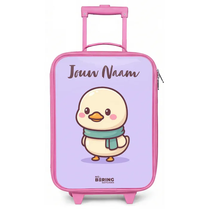 Kawai - Eend - Sjaal Kinderkoffer - Roze klein -zz3dotto