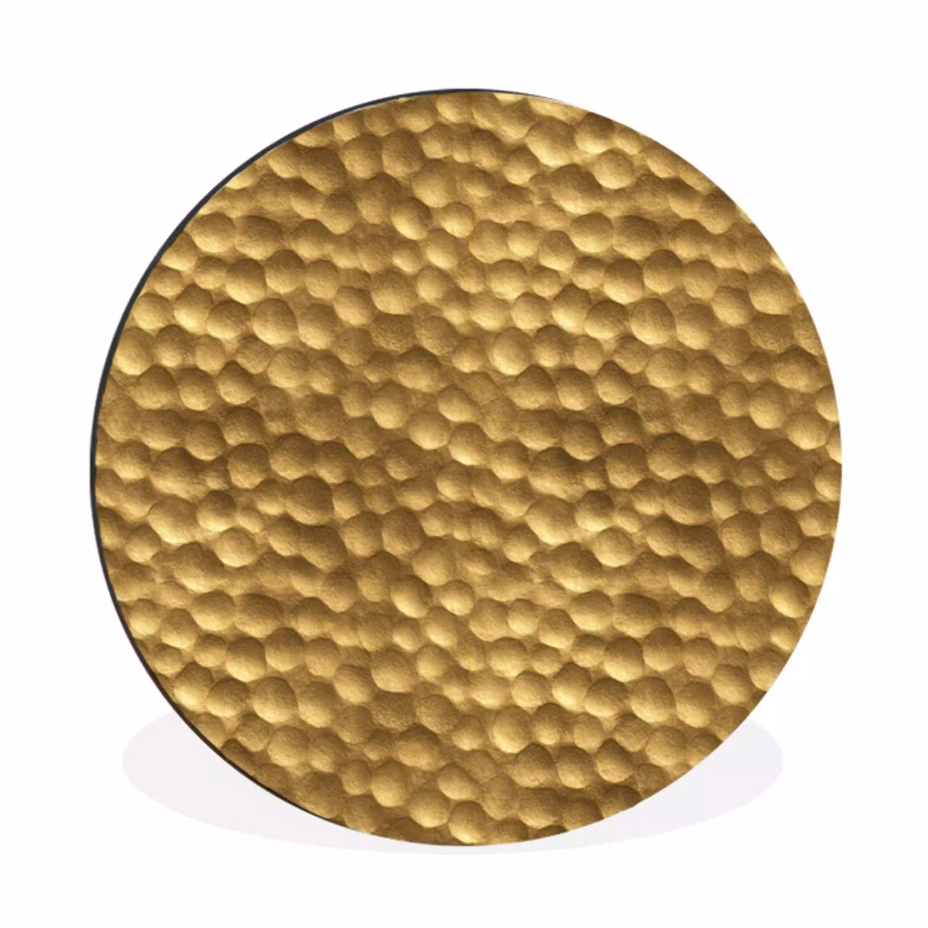 Metaal - Dynamisch - Goud Wandcirkel aluminium klein 190 -3d