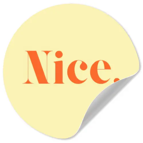 Nice - Oranje - Geel - Minimalistisch Wandcirkel behangsticker klein -3d