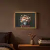 Boeket - Roze - Bloemen - Vaas Light Box met batterij (Wandlamp) middel -sfeer4