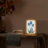 Tulpen - Blauw - Bladeren Light Box met kabel (Tafellamp) klein -sfeer4