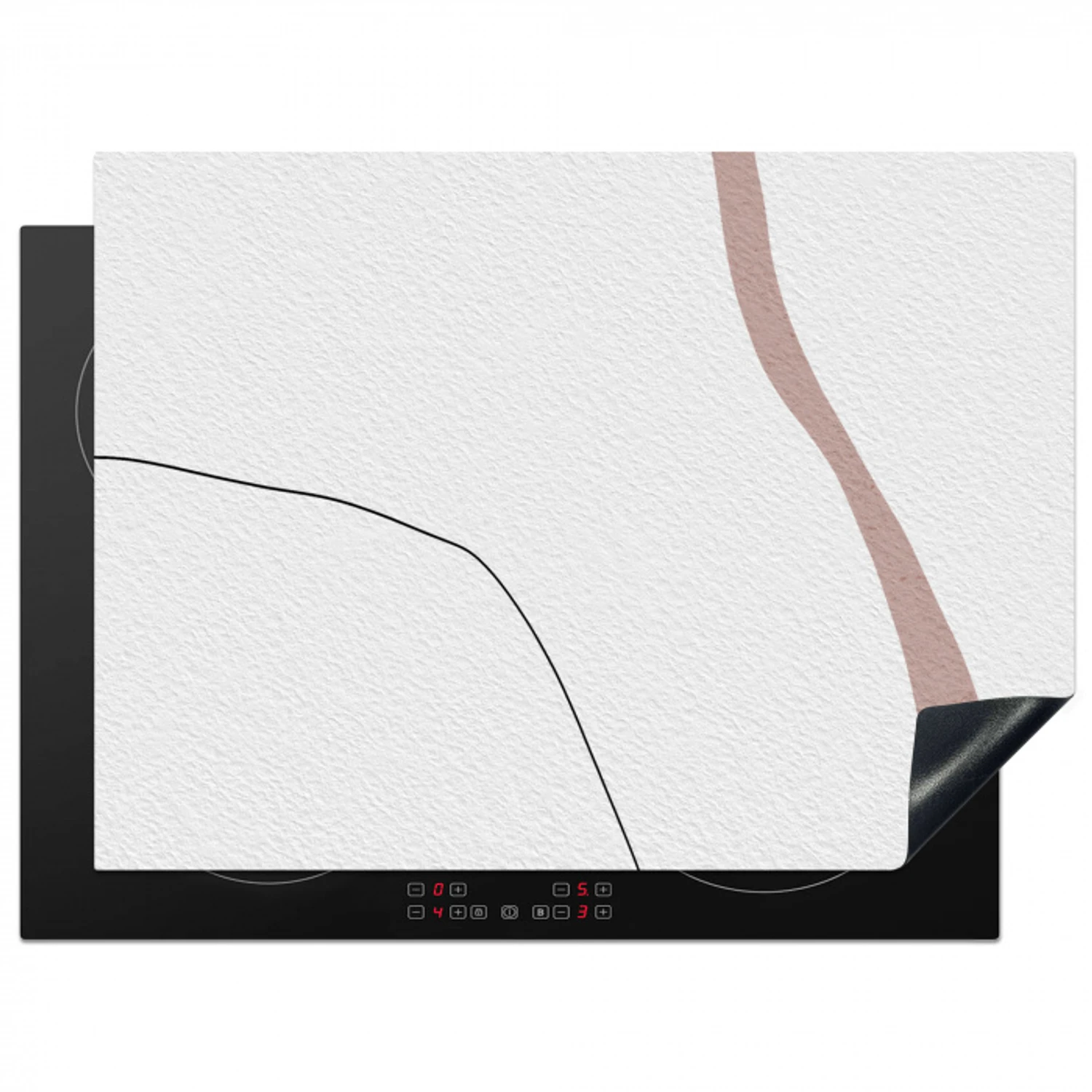 Lijn - Pastel - Design Inductie beschermer vinyl 3mm klein -3d