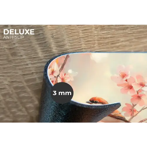 Vogels - Romantic - Bloesemtak Placemat vinyl groot -closeup