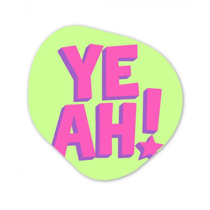 Groen - Neon - Quote Wandcirkel Organisch Forex 3mm klein -3d