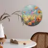 Bloemen - Natuur - Botanisch - Kunst Akoestische PET Vilt - Rond klein -sfeer3