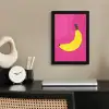 Banaan - Geel - Fruit fotolijst zwart zonder passe partout klein -sfeer1