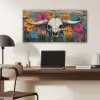 Schedel - Bloemen - Graffiti PET vilt middel -sfeer5