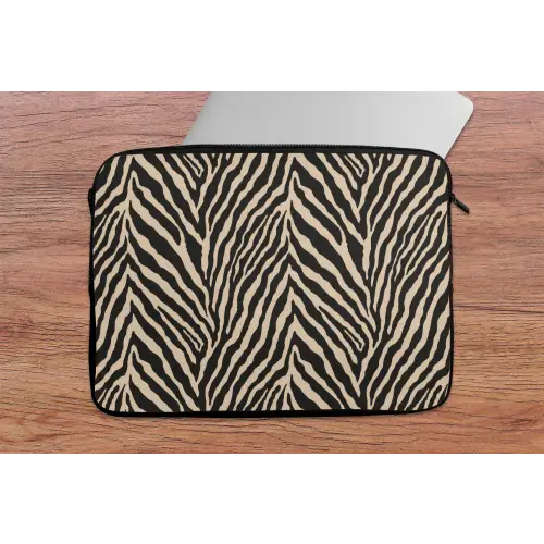 Zebra - Klassiek - Zwart laptophoes neopreen klein 279 -tafel