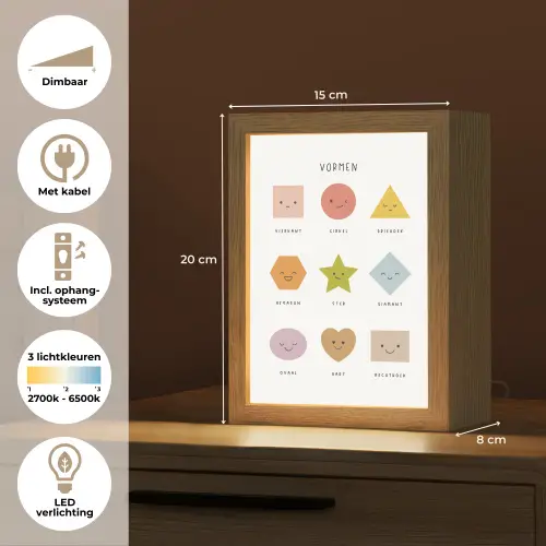 Vormen - Leren voor kinderen - Educatief - Kleuren Light Box met kabel klein -USP_NL