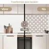 Design - Lijn - Patroon - Hart - Grijs keuken achterwand 2 middel 871 -voor-na2_NL